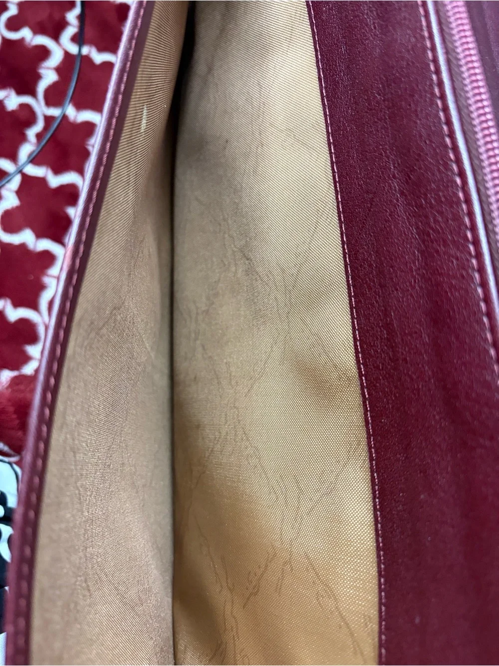 Vintage Longchamp Paris Burgundy Leather Briefcase Made in France